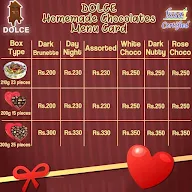 Dolce Homemade Chocolates menu 1