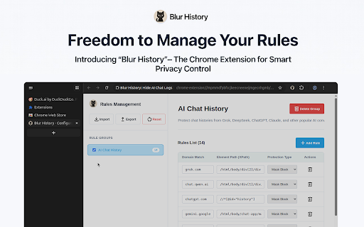 Blur History: Hide AI Chat Logs screenshot 3