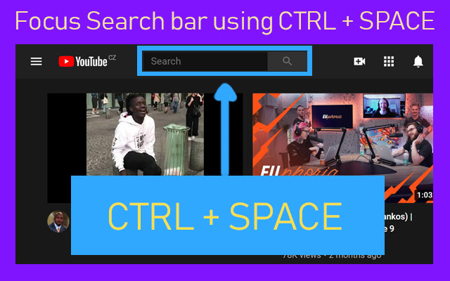 Focus Search Bar chrome extension