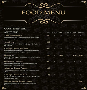 Celestine Multi Cuisine Restaurant menu 