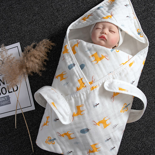 Title 3, Cotton Baby Blanket Swaddling Towel, soft and b...