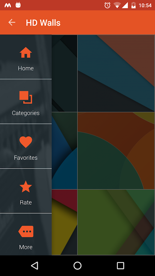 Android application HD Walls &amp; Background  Scenes screenshort