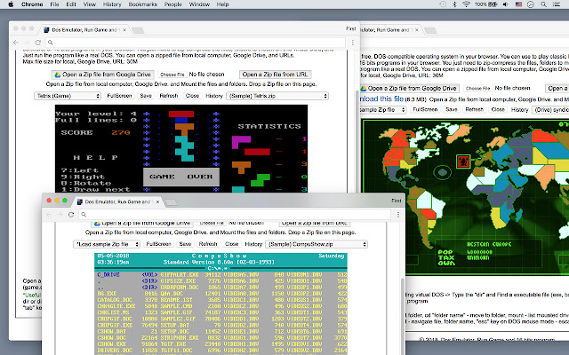 Dos Emulator, Run Game and 16 bits program chrome extension