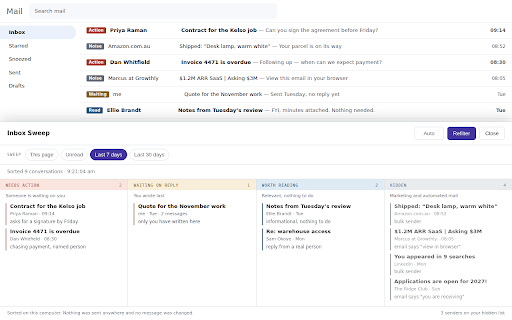 Inbox Sweep — Kanban Board for Gmail™ screenshot 1