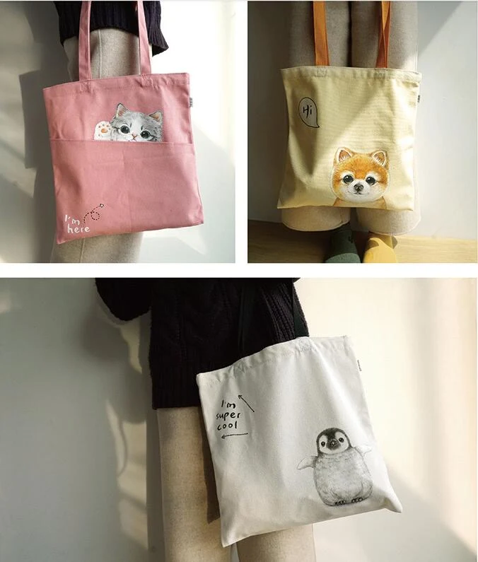 Title 3, Bolsa de lona con diseño de hámster blanco y ad...