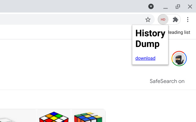 Z History Dump chrome extension