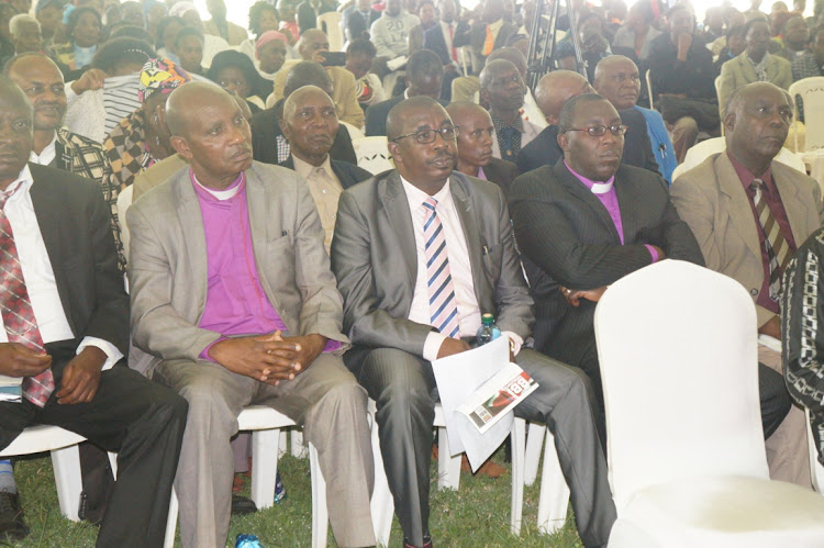 Church leaders follow a BBI forum at Jumuia Conference and Country Home in Limuru on Monday