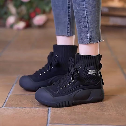 Title 4, Womens Leather Stretch Sock Boots Comfortable ...