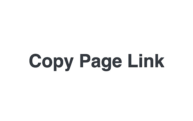 Copy Page Link chrome extension