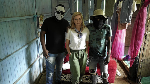 'Trafficked' host Mariana van Zeller in Turbo, Columbia, with men from Clan Del Golfo.