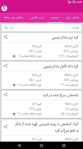 کالری غذاهای ایرانی و خارجی