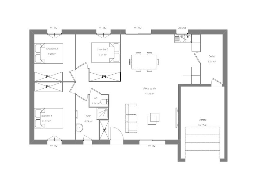 Vente maison neuve 4 pièces 80 m² à Azay-sur-Cher (37270), 220 000 €