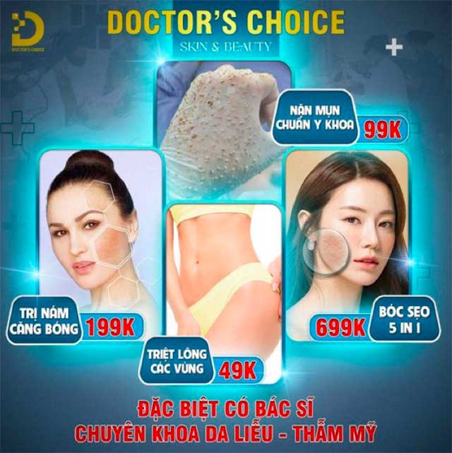 Doctor\'s Choice trị nám triệt lông trị mụn uy tín ở TPHCM