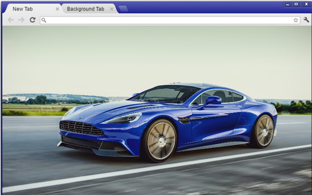 Aston Martin Blue On Track