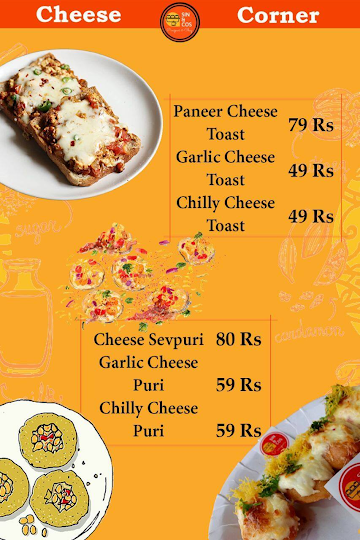 SIN And COS Chaha Panipuri menu 