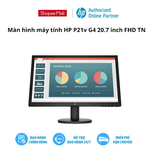 [Mã Elhp10 Giảm Đến 2Tr] Màn Hình Máy Tính Hp P21V G4 20.7 Inch Fhd Tn