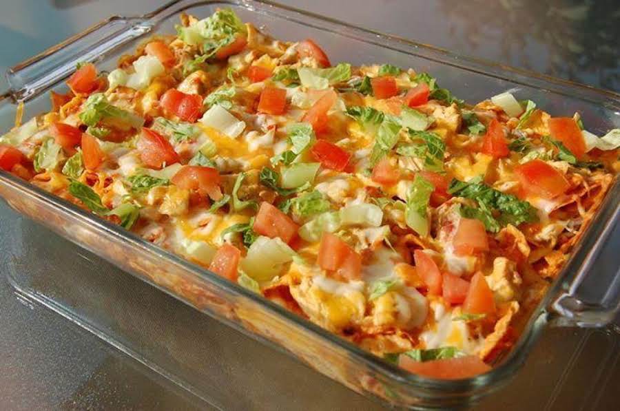 Cheesy Chicken Mexican Doritos Casserole Recipe | Just A Pinch