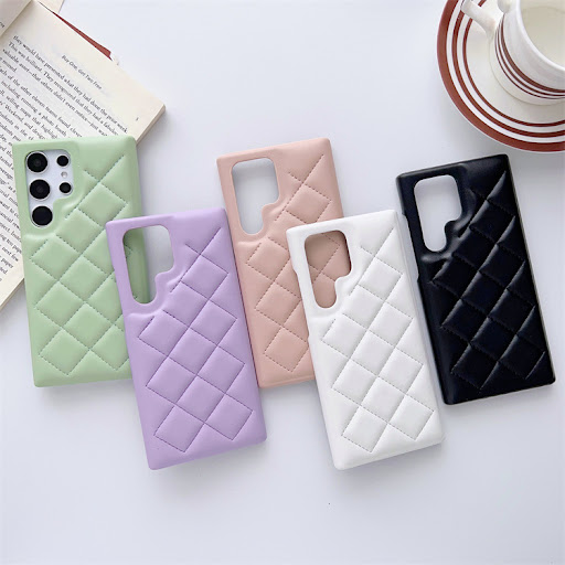 Title 2, Diamond Plaid Leather Phone Case. Protective ph...