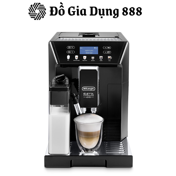 Máy Pha Cà Phê Tự Động Delonghi Eletta Capucchino Evo 46.860.B, Máy Pha Cafe, 2L, Nhập Đức, Bh 12 Tháng