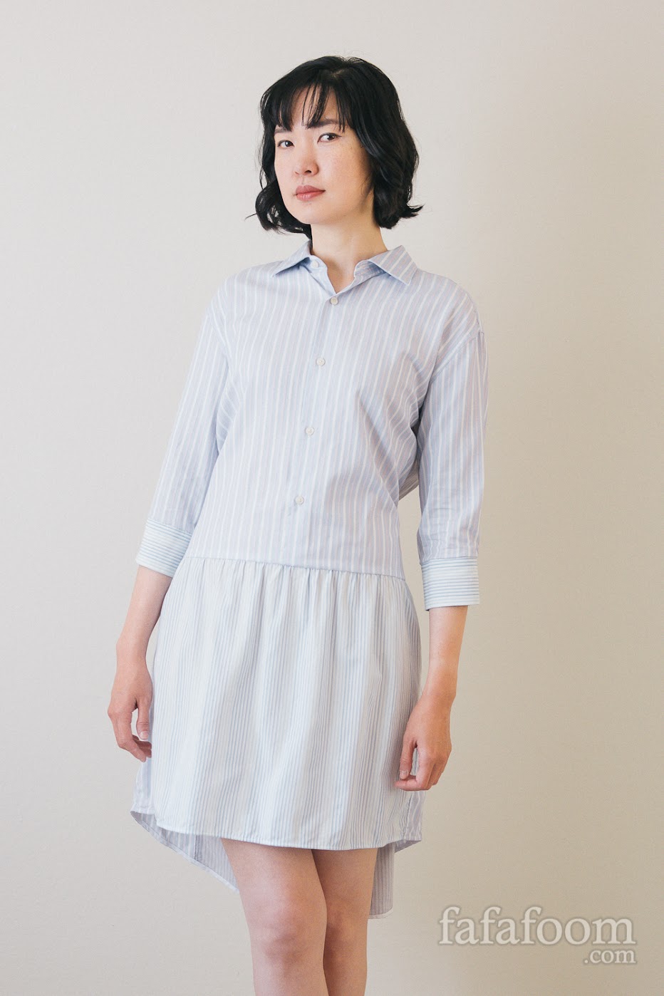 Styling: DIY Shirt Dress with Bow Waist Tie - DIY Fashion Garment | fafafoom.com