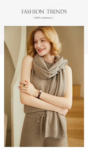 Title 6, Womens Cashmere Sweater Shawl Solid Color Card...