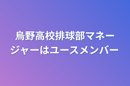 烏野高校排球部マネージャーはユースメンバー