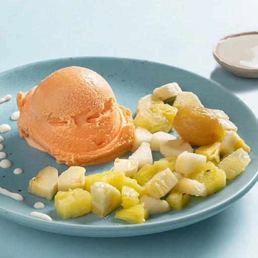 Fruit Salad With Mango Icecream