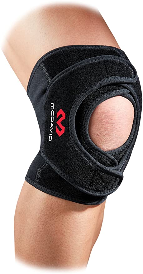 McDavid Knee Support Wrap, Knee Pain Relief from Jumpers Knee, Runners Knee, Patella Support, Tendon Support, Cartilage Meniscus Injuries, Adjustable for Men & Women, Sold as Single Unit (1)