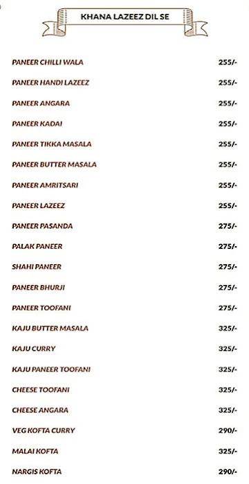 King's Kraft Multicuisine Restaurant menu 