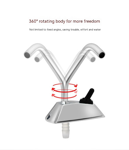 Title 2, RV Faucet with Rotating Spout and Electronic Co...