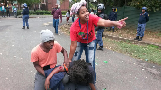 A student at the University of KwaZulu-Natal's Pietermaritzburg campus was injured during the protests on 22 September 2016.