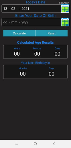 Screenshot Age Calculate 2021