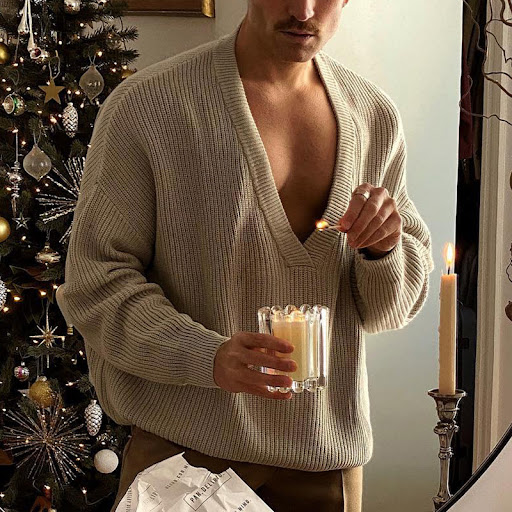 Title 6, Mens Fashion Casual V-neck Pullover Loose Swea...