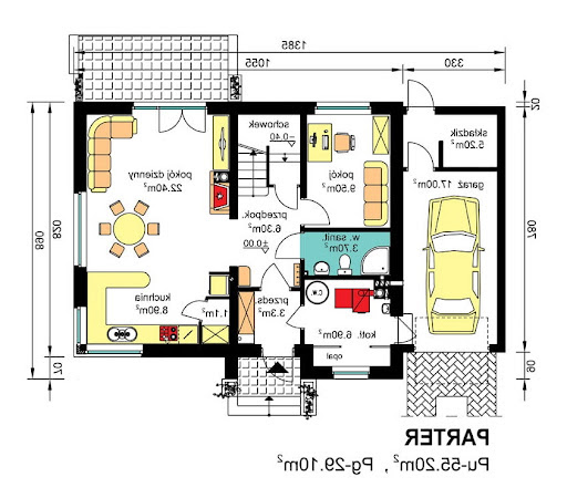 BW-36 wariant 2 (FL) - Rzut parteru