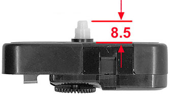 Japanese type movement with a 8.5mm length shaft