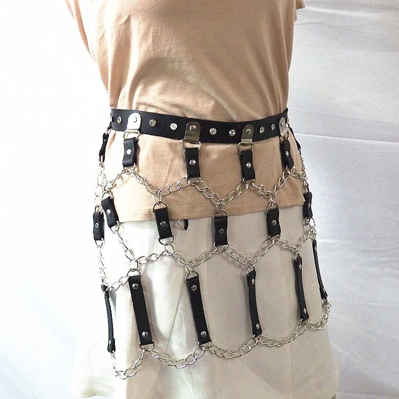 Title 3, Punk riem met strass ingelegd, hiphop tailleket...