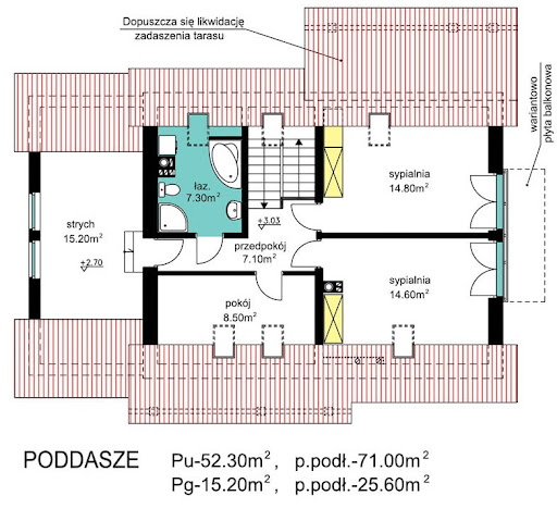 BW-17 wariant 4 - Rzut poddasza