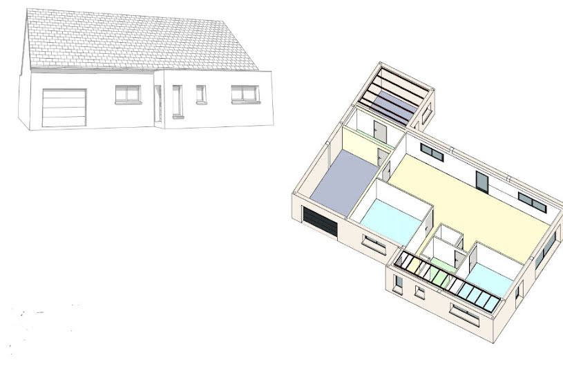  Vente Terrain + Maison - Terrain : 497m² - Maison : 87m² à Neuville-sur-Sarthe (72190) 