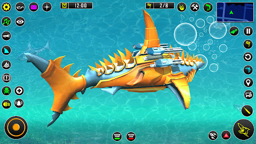 Screenshot Shark Robot Car Game 3d