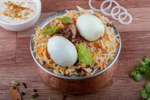 Egg Dum Biryani (2 Eggs) With Gravy