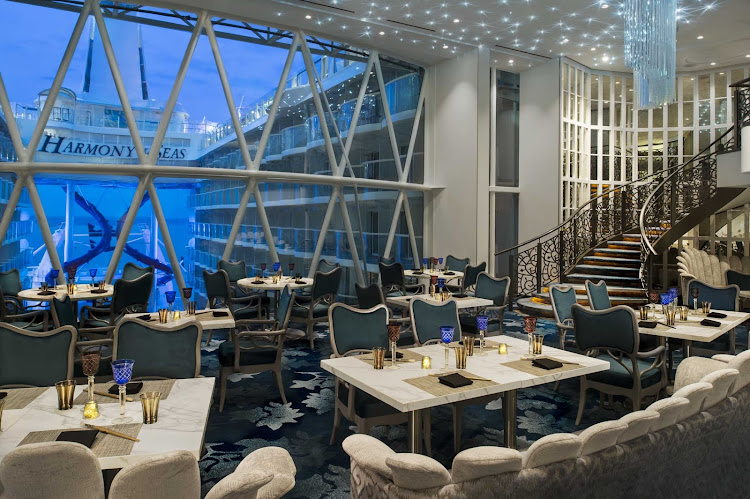  Wonderland on Harmony of the Seas offers an intimate, fanciful dining environment witn only 62 seats.  