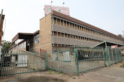 The building where six bodies were discovered in Village Main in downtown Johannesburg.