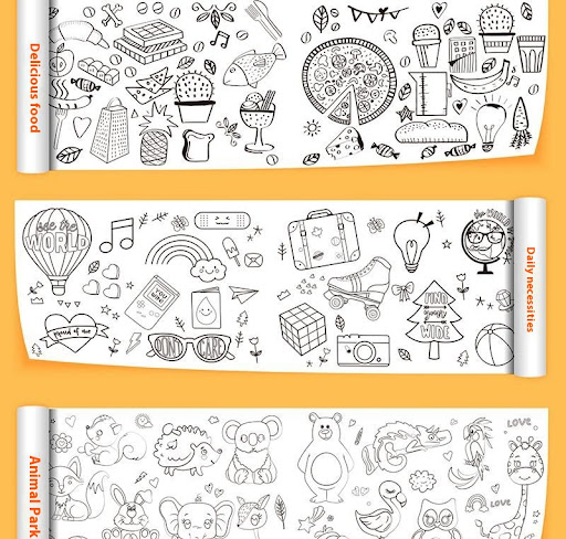 Title 11, Childrens Graffiti Picture Scroll Color Fillin...