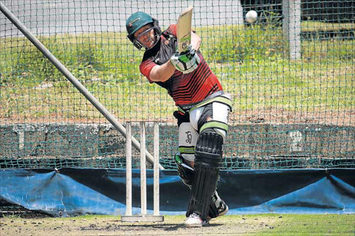 A LAUNCHPAD: Warriors’ Andrew Birch in the nets at Buffalo Park in East London during practice ahead of today’s game against the Dolphins Picture: MARK ANDREWS