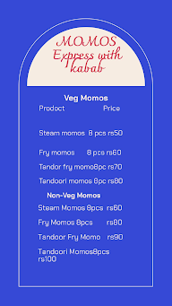 Momos Express With Kabab menu 1