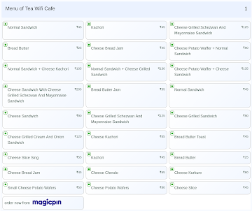 Tea Wifi Cafe menu 