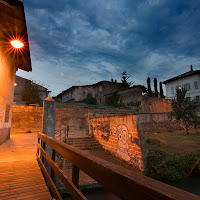 Via Costiola con  Villa Tomasini sulo sfondo. di 