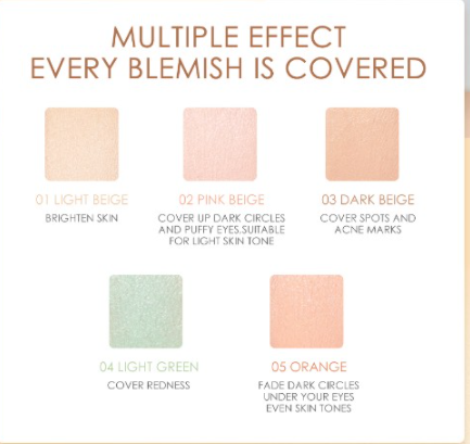 Title 2, Color concealer pan cover cream for face, hides...