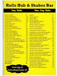 Rolls Hub & Shakes Bar menu 3