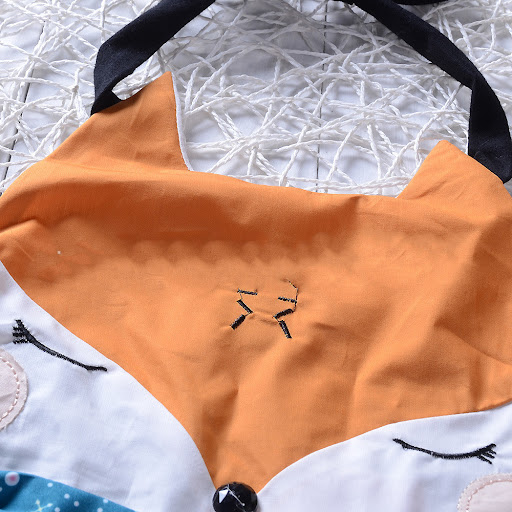 Title 1, Summer Girls Cartoon Fox Dress Backless Lace Pr...
